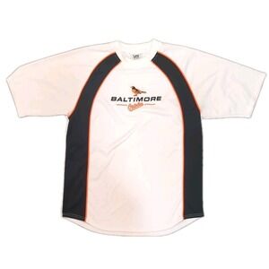 Vtg Lee Sport Men XL Baltimore Orioles Shirt Short Sleeve Jersey Logo Sportscore